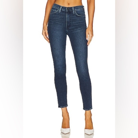Hudson Nico High Rise Cropped Super Skinny Jeans With Released Hem Size 30 - Picture 1 of 13